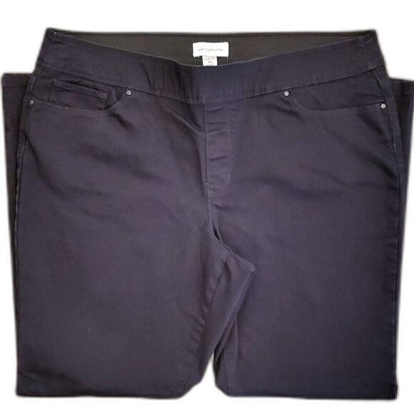 Liz Claiborne Women Classic Pants Hidden Elastic Waist Black Size XL - Picture 4 of 8